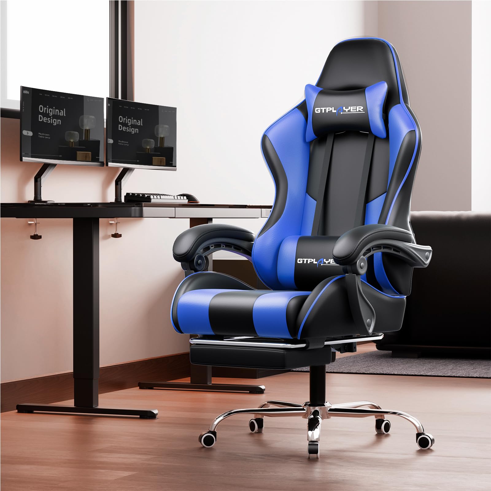 Amazon.co.jp: GTPlayer ゲーミングチェア オットマン付き デスク Amazon.co.jp: GTPlayer ゲーミングチェア オットマン付き デスク